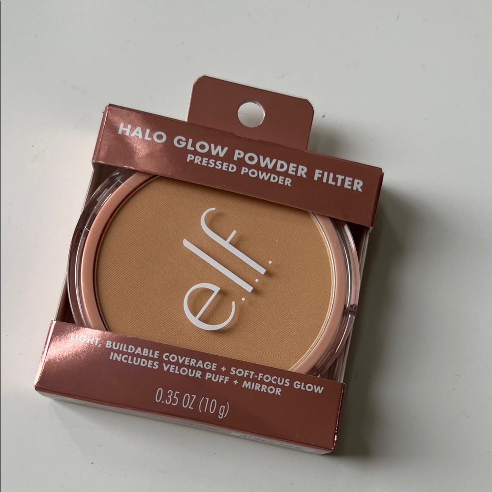 e.l.f. Halo Glow Powder Filter pressed powder in light neutral